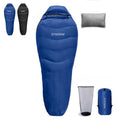 Down Sleeping Bag with Pillow for Backpacking,15℉ 5℉ 0℉ Wide Down Sleeping Bag (86.6 in x 33.5 in) for Adults,Youth Camping and Hiking Outdoor with 680FP Duck Down - color: Blue (800g filling down)