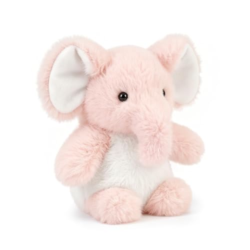 PEACH CAT Elephant Stuffed Animal Cute Plushies Small Plush Toys Gifts for Kids Pink (Squeaky) - style: Elephant