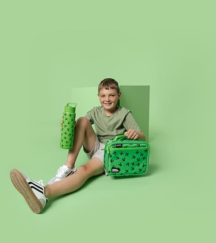 Simple Modern Minecraft Kids Lunch Box & Insulated Lunch Bag for School | Hadley Cute Lunch Box for Girls, Boys, Toddlers | Fits Bento Box, Lunch Containers | Small Lunch Bag | Minecraft Creeper - color: Minecraft: Creeper