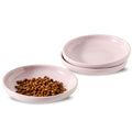 3 PCS Ceramic Cat Bowls, 5.5 in Pet Bowl Cat Dishes for Food and Water, Small Dog Dish(Purple) - color: Purple