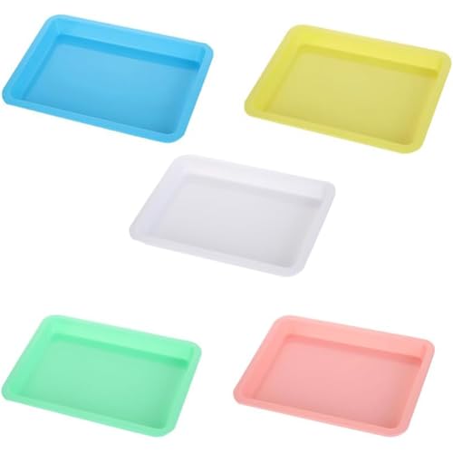 5 Pcs Small Litter Box Kitten Litter Box Plastic Cat Litter Pan Bunny Litter Boxes Guinea Pig Boxes Shallow Kitty Waste Tray Portable Pet Toilet for Indoor Cats Rabbits Small Animals
