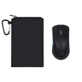 Tourmate Hanging Mouse Pouch for Travel Electronics - Waterproof Nylon Organizer Bag with Carabiner (4.7x3.1in) - Fits Chargers, Makeup, Office Supplies & Gym Essentials (Black)