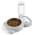 Dog Bowls, Cat Food and Water Bowl Set with Water Dispenser and Stainless Steel Bowl for Cats and Small Dogs - Grey - color: Grey