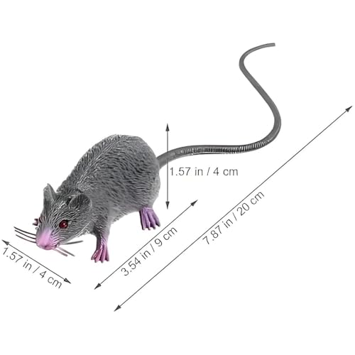 Lifelike Fake Mouse Realistic Mice, Spooky Rat, Halloween Prank, Rubber Rat with Long Tail, Creepy April Fool's Day Decorations