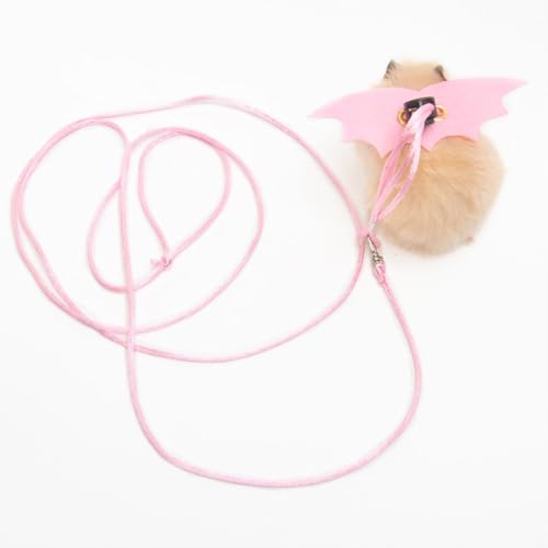 Small Animal Harness and Leash Set for Hamsters, Lizards, and Bearded Dragons - Secure, Adjustable, and Comfortable Walking Accessory (Black) - color: Black