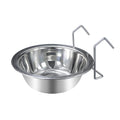 Wontee Pet Food Water Bowl Stainless Steel Hanging Feeder, M | Rust-proof, removable for easy refilling and cleaning, for feeding in cages/kennels/crates, for small dogs/cats/birds/rabbits - size: M