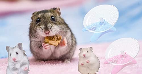 Hamster Flying Saucer Silent Running Exercise Wheel for Hamsters, Gerbils, Mice,Hedgehog and Other Small Pets Silent Running Wheel Hamster Wheel (Blue) - color: Blue