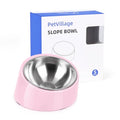 Tilted Dog Bowl Non-Slip & Non-Spill Pet Feeder with Elevated Detachable Melamine Stand, Easy to Get Food Dog Dish, S/100ml Pink - color: Pink, size: Small(100ml)