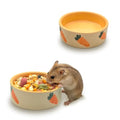 kathson 2 Pcs Hamtser Food Bowl, Guinea Pig Food Bowls, Ceramic Pet Bowl Small Animals Anti-Turning Water Bowls for Bunny Chinchilla Rat Hedgehog (S) - size: S