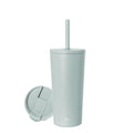 Simple Modern Iced Coffee Tumbler, Insulated | 20oz | Green | Reusable Stainless Steel Cup, Travel Mug, Water Bottle with Straw | Cupholder Friendly & Spill Resistant, Sea Glass Sage - color: -Sea Glass Sage, size: 20 Ounces