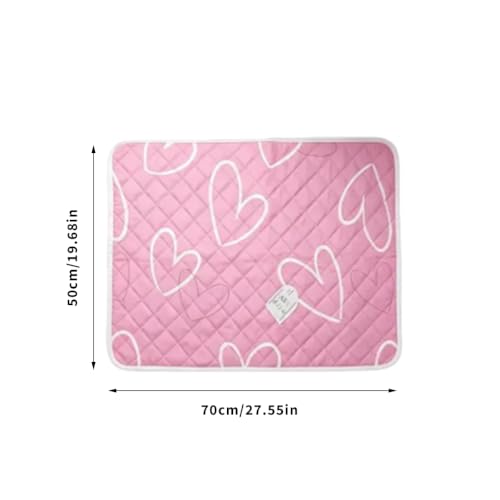 Cat Mat, Washable Pet Cushion Waterproof Dog Kennel Bed Pad (Pink,90*70CM) | Premium quilted cat mat with non-slip backing. Washable waterproof pet bed pad for dog kennels and indoor living room floors. - color: Pink, size: 70*50CM