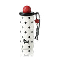 18 oz Tumbler with Straw, Insulated Stainless Steel Water Bottle, Travel Mug with Leak Proof Lid,Ceramic Coffee Cup for Women, Fits Cup Holder, BPA Free, White - color: Retro Polka Red