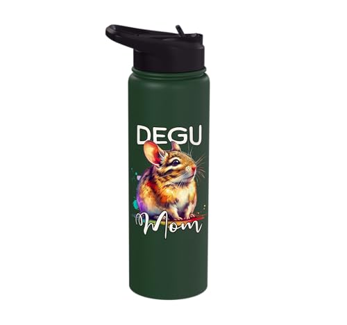 Degu Mom Degu Stainless Steel Insulated Water Bottle - color: Dark Green