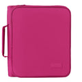 SUNEE Zippered Binder Bag with Handle, 2-Inch 3-Ring O-Ring, 500-Sheet Capacity, Includes Zip Pocket, 5-Tab Expanding File Folder, Multi-Pocket Organizer Binder for Middle School, Berry Pink - color: Berry Pink
