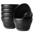 LE TAUCI Small Dessert Bowls Chili Bowls 8 Ounce Bouillon Cups for Dessert Soup Dipping Sauce Coffee Cupping - Set of 6, Maze Black - color: Black