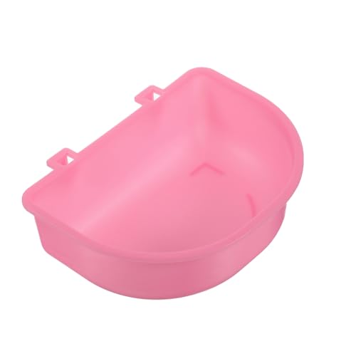 2 Pack Rabbit Food Bowl, Guinea Pig Food Dish Crate Bowls Bird Feeding Dish for Bunny Hutch Hamster Puppy Dog Crate Guinea Pig Ferret Chinchilla - color: Gray and Pink