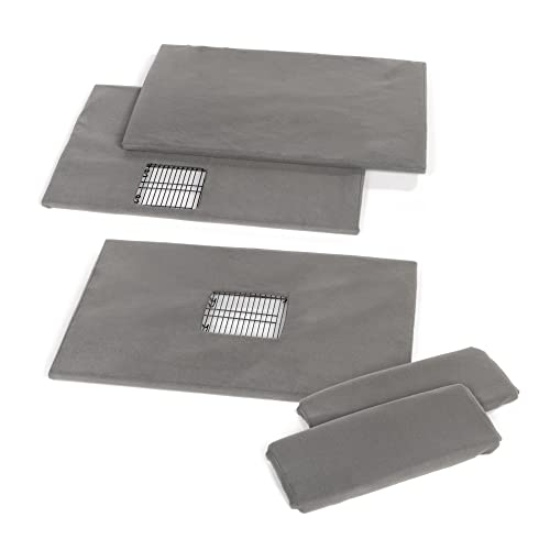 Prevue Pet Products Ferret Cage Plush Fitted Grille and Platform Cover Set, Gray, 30.0" L x 20.0" W x 0.5" Th