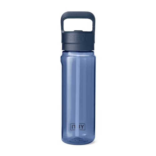 YETI Yonder 750 ml/25 oz Water Bottle with Yonder Straw Cap, Navy - color: Navy, size: 25 Ounces