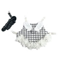 Bunny Harness and Leash,Adjustable Soft Guinea Pig Clothes Pet Rabbit Ferret Harness Costumes for Small Animals Dress - color: Black, size: Medium