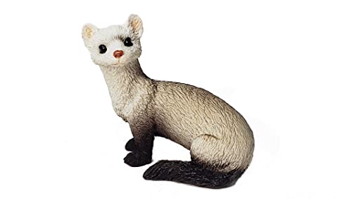 Conversation Concepts Ferret Miniature Figurine | 1.25 Inch Tiny Animal Decor and Statue | Ferret Lover Gifts and Merch | Stone Resin Miniature Animal Figurine - color: Silver Mitt Ferret, size: Appx. 1.25" Tiny