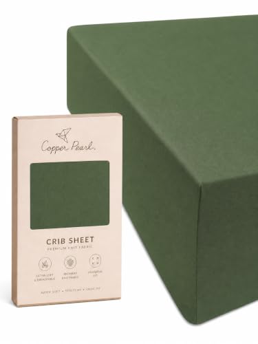 Copper Pearl Premium Knit Baby Crib Sheets for Standard Mattresses, Breathable and Soft, Alder - color: Alder