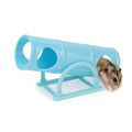 Hypeety Hamster Plastic Seesaw Tunnel Toy Mouse Hollow Tunnel Tube Toy | 2-in-1 tunnel and seesaw, funny exercise gym playground for dwarf hamsters/gerbils/mice/small pets, promotes exercise, blue - color: Blue