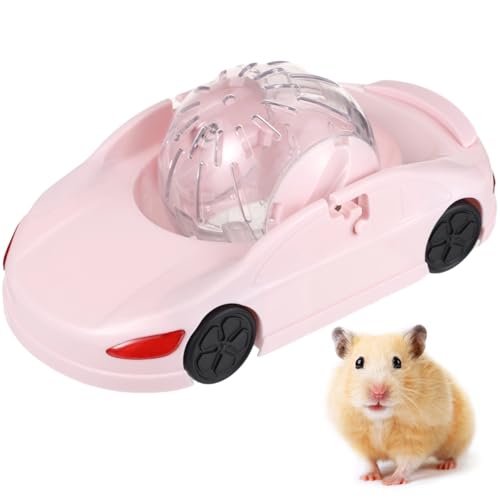 Hamster Exercise Ball Sports Car, Hamster Car with Detachable Transparent Ball, 3 Modes Funny Exercise Wheel, Small Exercise Ball for Dwarf Small Pet