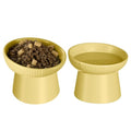 Ceramic Elevated Cat Bowls-Water Bowl, 15° Tilted Design, Anti-Vomiting & Spine Protection, Prevent Whisker Fatigue for Kittens to Adult Cats and Small Dogs (Yellow-15° Cat Bowls-2) - color: Yellow-15° Cat Bowls-2