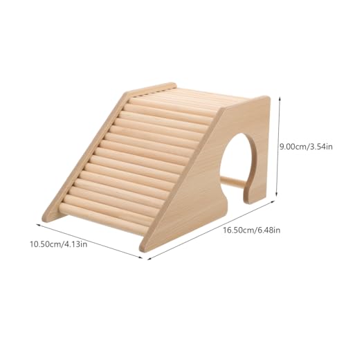 Hamster Climbing Ladder Wooden Hamster Toys Small Pets Hideout Cage Accessory for Gerbils Mice Chinchillas Smooth Polished Surface 6.49 X 4.13 X 3.54 in