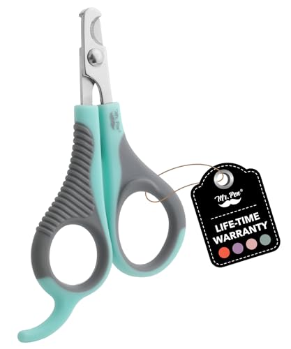 Mr. Pen- Cat Nail Clipper, Stainless Steel | Professional Sharp Cat Claw Trimmer for Small and Medium Cats, Pet Nail Clipper with Sturdy Non Slip Handle - color: Blue & Gray