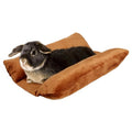 15.7" x 14" Soft Bunny Bed - Rabbit Bed, Warm Cuddle Cushion Plush Mat for Guinea Pig, Ferret, Small Animal - Brown - color: Brown