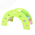Hamster Toy Rainbow Bridge Seesaw - Small Pet Animals Wood Bridge Climb Playground Gift for Dwarf Syrian Hamsters Mice Rat (Green) - color: Green
