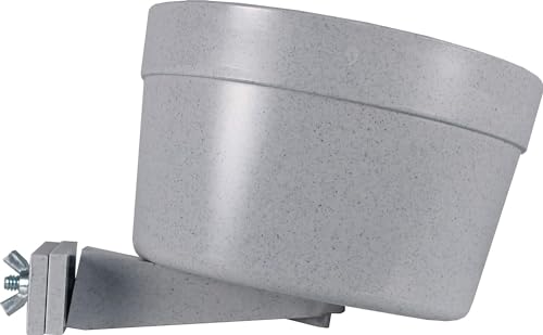 Lixit® Kennel Cage Food or Water Bowl - Non Spill Hanging Removable Dog Crate Bowls - Carrier Water Food Bowl for Dogs or Cats - Attaches to Cage for Convenient Feeding and Drinking (Gray, 40 Ounce) - size: 40oz (Pack of 1)