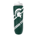 Party Animal NCAA Squeeze Bottle, 32 oz, Michigan State Spartans | Slim, lightweight BPA-free sports water bottle with quick-flow squeeze; fits backpacks & cup holders for kids or adults - style: Michigan State Spartans