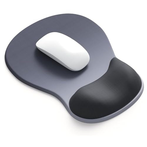 Ergonomic Mouse Pad with Gel Wrist Support, Comfortable Wrist Rest Mousepad with Non-Slip PU Base for Pain Relief, Desk, Home & Office(Midnight) - color: Midnight
