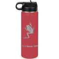LaserGram Personalized 20oz Water Bottle, Tree Frog (Maroon) | Engraved Gift, Vacuum Insulated Stainless Steel, Flip-Top Straw Lid, Laser Engraved With Your Name - color: Maroon, size: 20 Ounces
