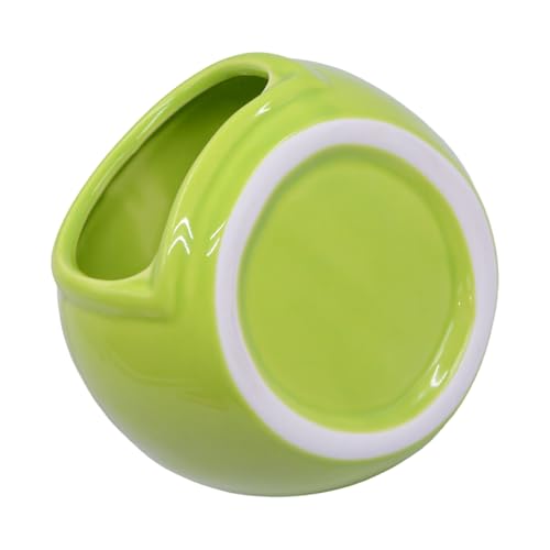 Cute Ceramic Hamster Hideout Habitats Syrian Dwarf Hamster Hide Hideaway House Cozy Bed Mini Chinchilla Gerbils Mice Hut Small Animals Sand Bath Cave Cage Accessories (Green)