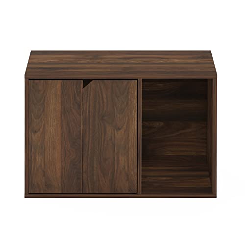 Furinno Peli Litter Box Enclosure, Small, Columbia Walnut - color: Columbia Walnut, size: Small