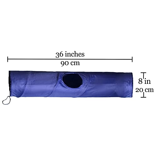 SunGrow Cat & Bunny Tunnel for Indoors, Connect Cat Tree, Hideaway Toys & Accessories Encourage Exercise for Dwarf Rabbits, Ferrets, Kitty, Guinea Pig,