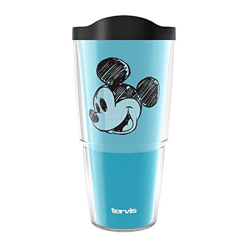 Tervis Disney Fundamentals Collection Made in USA Double Walled Insulated Tumbler Travel Cup Keeps Drinks Cold & Hot, 24oz, Mickey - color: Mickey, size: 24 Ounces