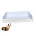 Guinea Pig Litter Box for All C&C and Midwest Cages,Guinea Pig Kitchen Area Keep The Pig Cage Clean and Tidy - color: White, size: C&C 1X2