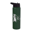 Rodent lovers - Degu Mommy Stainless Steel Insulated Water Bottle - color: Dark Green