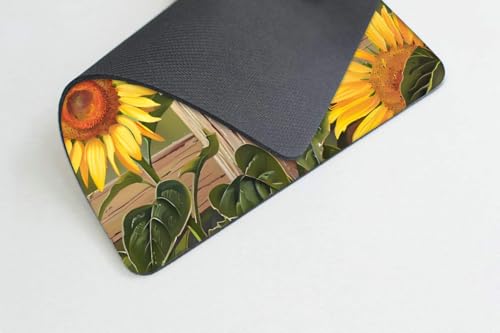 Sunflowers and Songbirds Mouse pad Customized Mousepad Non-Slip Rubber Base Mouse Pads for Computers Laptop Office Desk Accessories Mouse pad - color: Sunflowers and songbirds