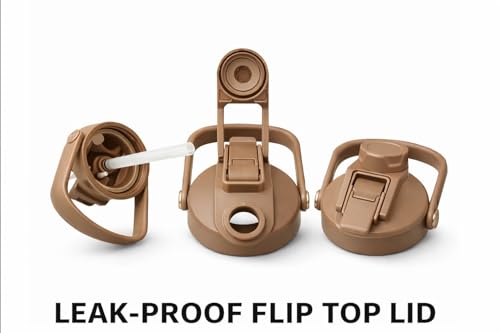 32oz Insulated Water Bottle with Dog Bowls – Human & Pet Shared Use, Stainless Steel Leakproof Travel Bottle (Cocoa Brown) - color: Cocoa Brown