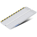 Ruedamann Portable Wheelchair Ramp, Sturdy Non-Slip Aluminum Wheelchair Ramp MR607MW607M0224 - size: 6FT Silver(Using Height 6-18'')