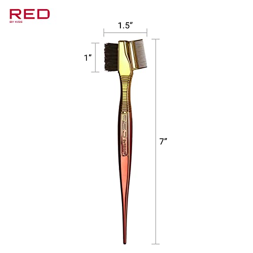 RED by Kiss Chrome Edge Brush Bacteria Free Sterilized Boar Bristles Hair Styling Brush Comb