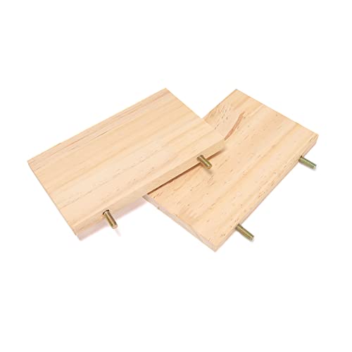 4Pcs Pet Wooden Platform Stand Rectangular Springboard Toy for Hamster