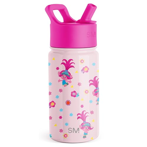 Simple Modern Trolls Kids Water Bottle & Toddler Cup | 14oz | Insulated Stainless Steel Trolls Poppy Toddler Water Bottle, Kids Tumbler with Straw | Spill Proof for School, Girls, Boys - color: Trolls: Poppy Mashup, size: 14 Ounces