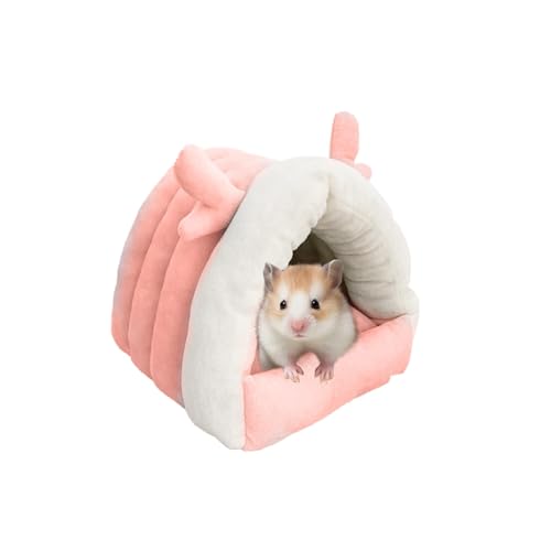 Guinea Pig Hideout, Warm Bed for Guinea Pig,Rabbits, Chinchillas, Guinea Pig Bed, Cozy Small Animal Winter Shelter (Pink, Small) - color: Pink, size: Small