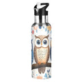 Cute Owls Water Bottle Kids Stainless Steel with Straw Lid | Leak Proof Water Bottle Boys Girls Insulated Tumbler Cup for School 20 oz - color: Multi22